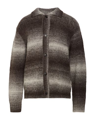 Man Cardigan Grey Size M Wool, Recycled polyester, Recycled nylon