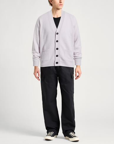 Man Cardigan Light grey Size 42 Lambswool