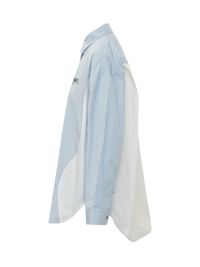 Blue Oversized Stripes Shirt