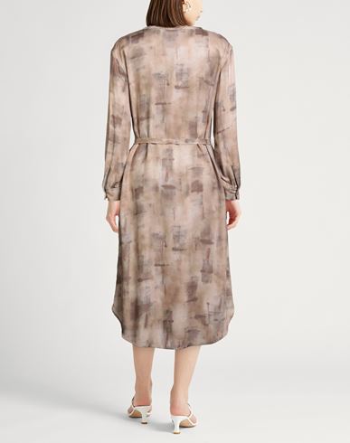 Woman Midi dress Taupe Size 10 Viscose