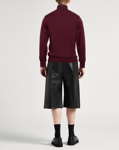 Man Turtleneck Burgundy Size L Virgin Wool