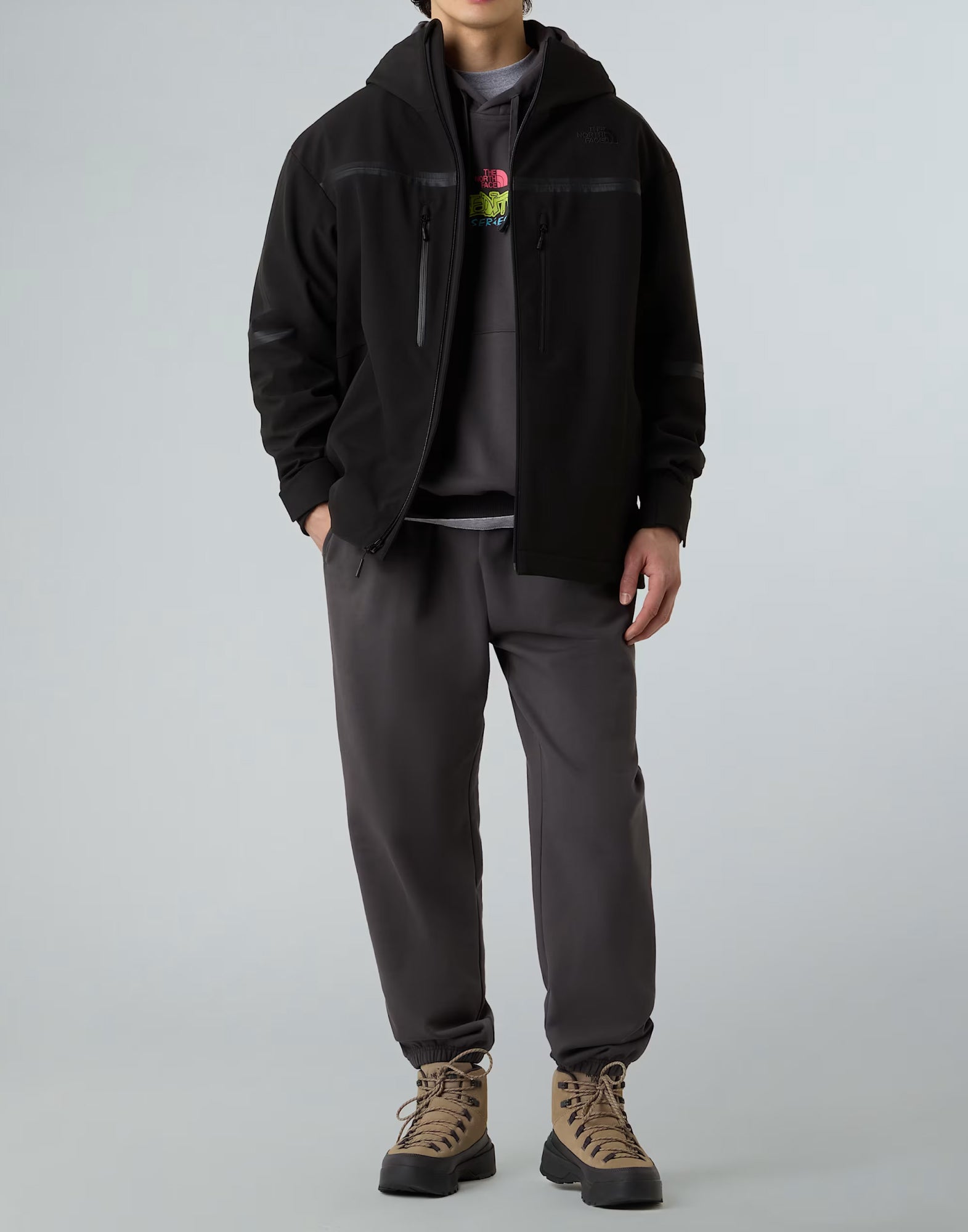 Softshell Hoodie Jacket — Black