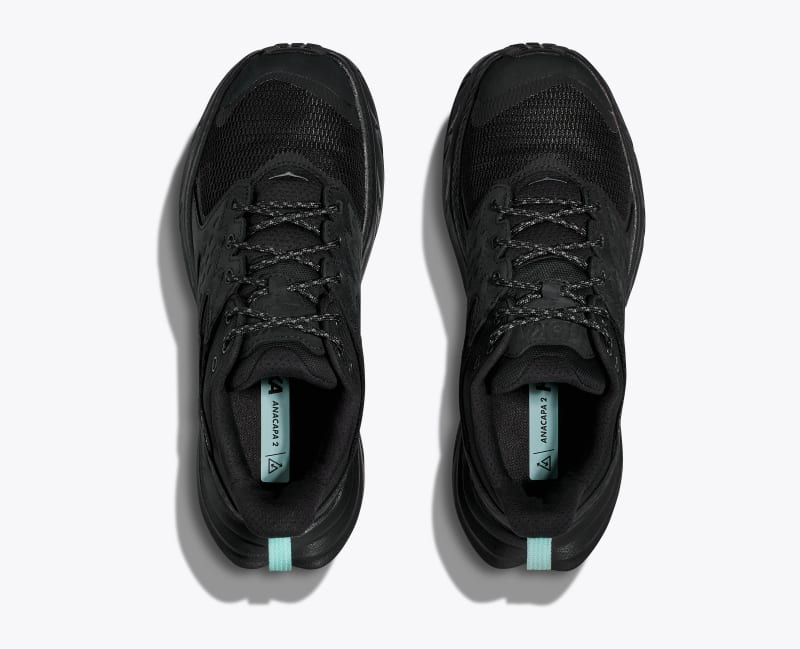 HOKA Women's Anacapa 2 Low GTX Shoes in Black/Black