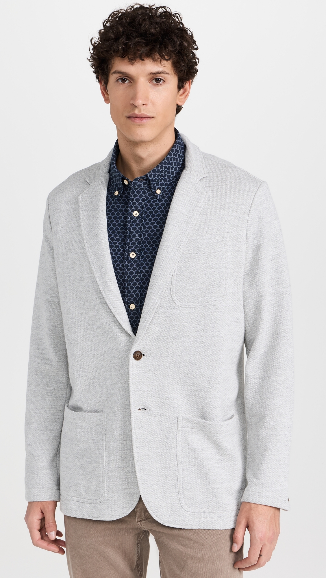 Inlet Knit Blazer Heather Grey