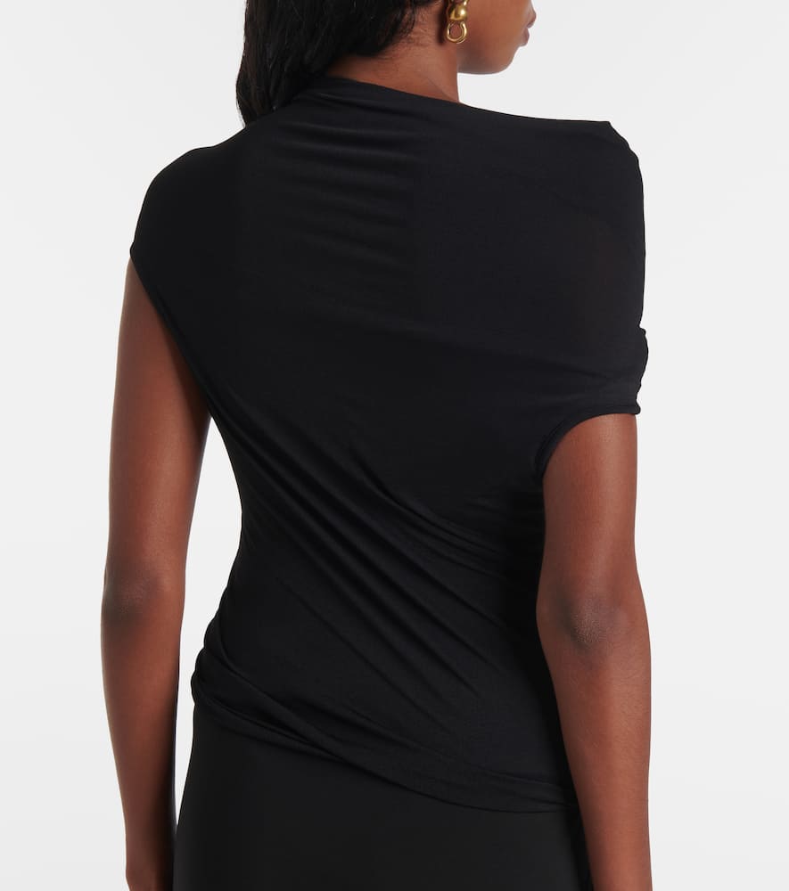 Draped jersey minidress