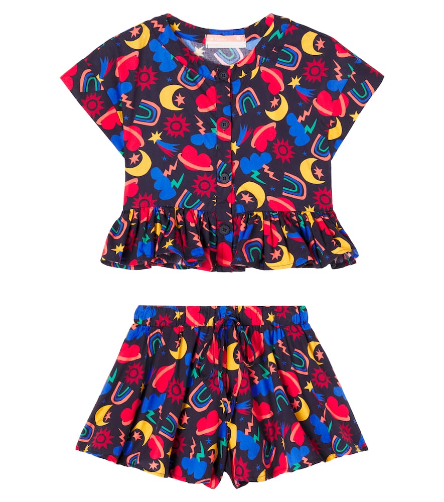 Fábula Cosmos cotton top and shorts set