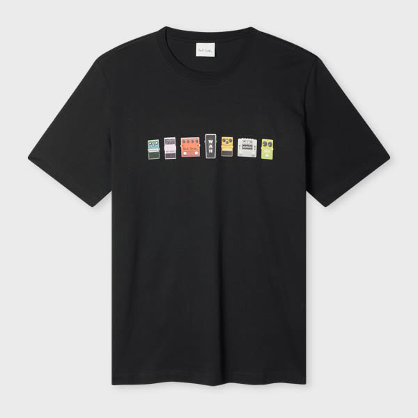 X Oasis - Black Guitar Pedals Print T-Shirt