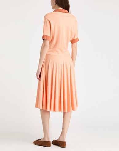 Woman Midi dress Apricot Size M Lyocell, Cotton, Elastane