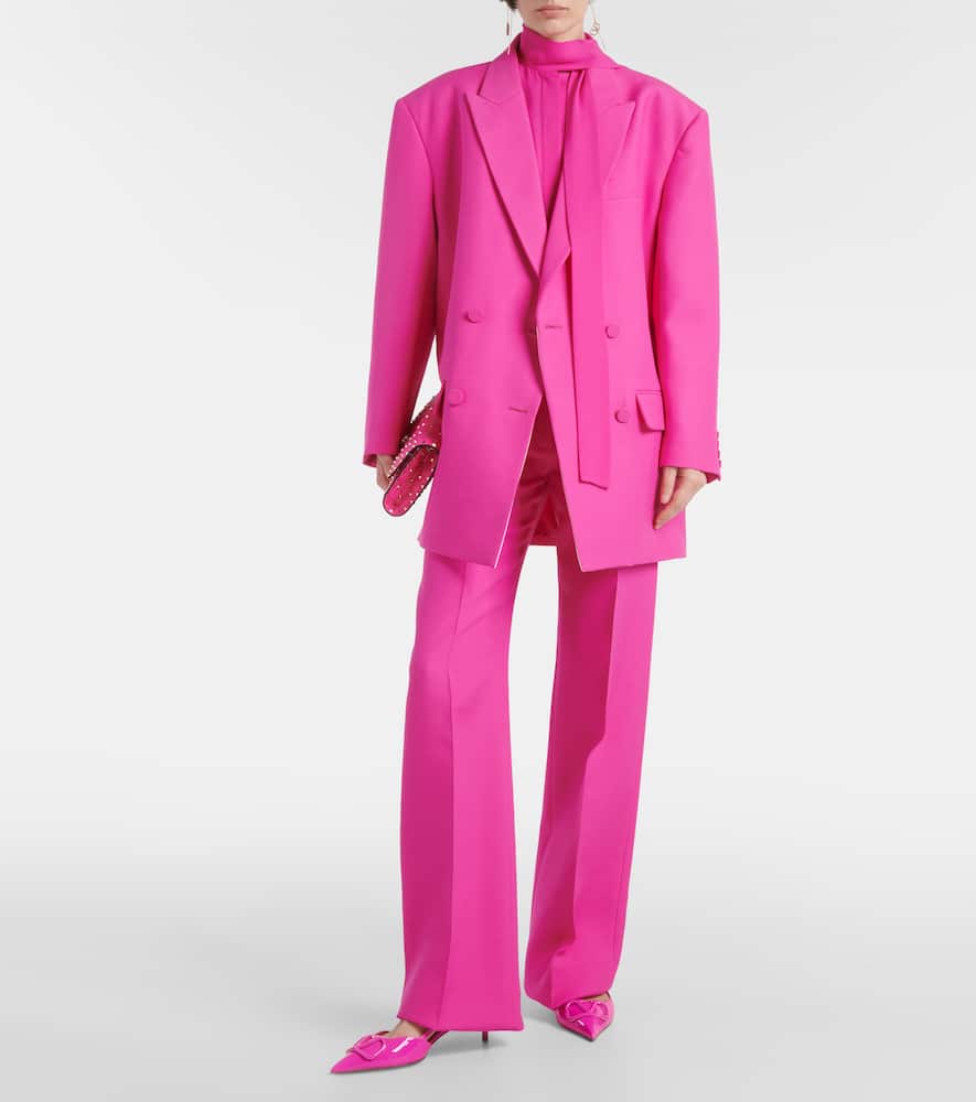 Crêpe Couture wool wide-leg pants