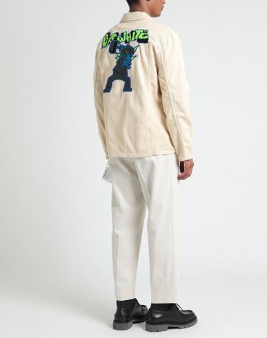 Off-white Man Denim outerwear Beige