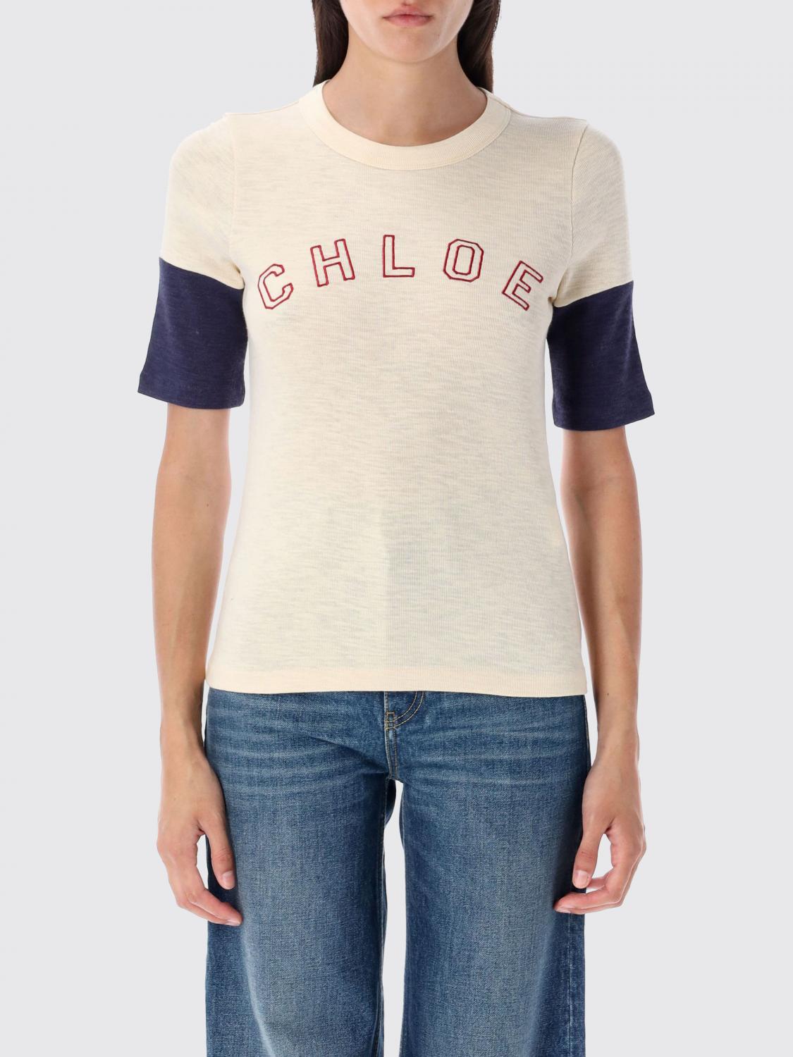 Embroidered-logo ribbed top - White