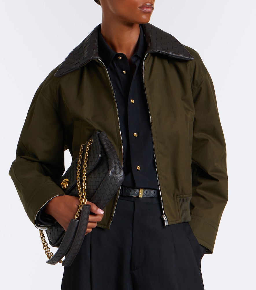 Intrecciato cotton blouson jacket