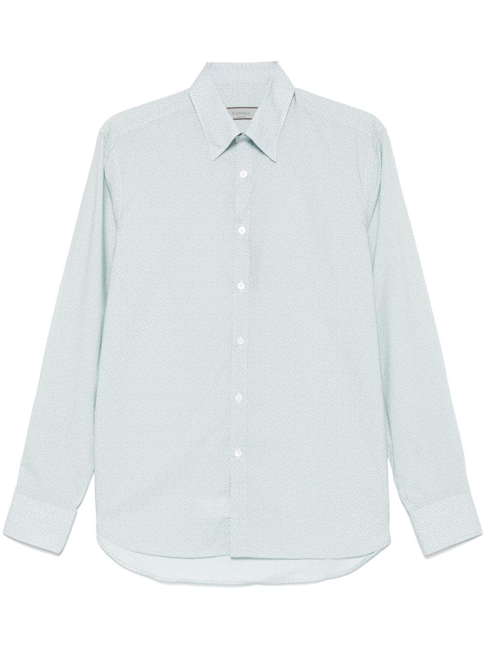 Leaf-print shirt - Blue