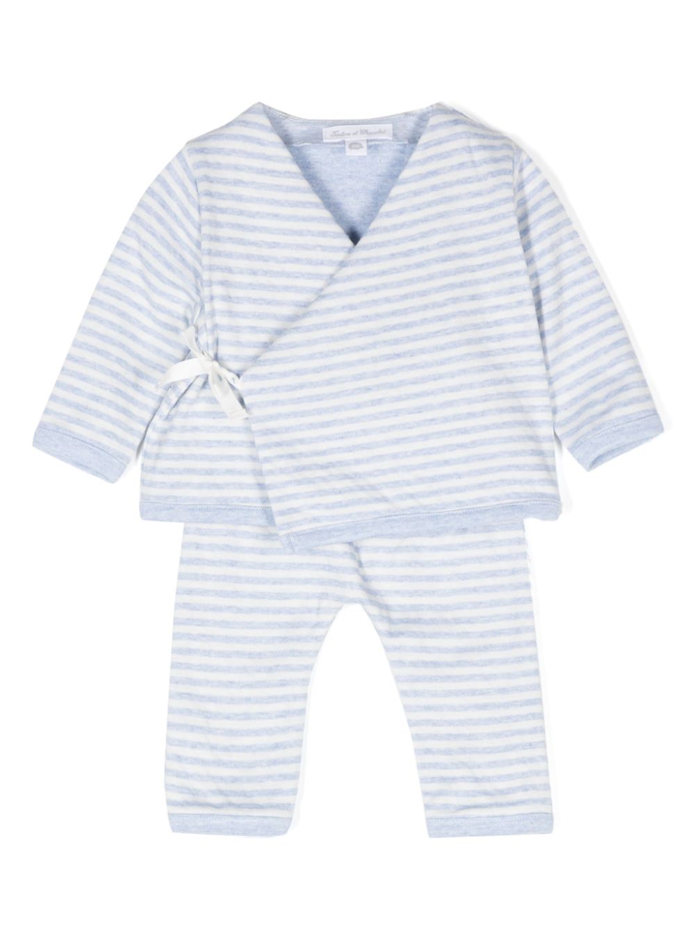 Striped top and leggings - Blue