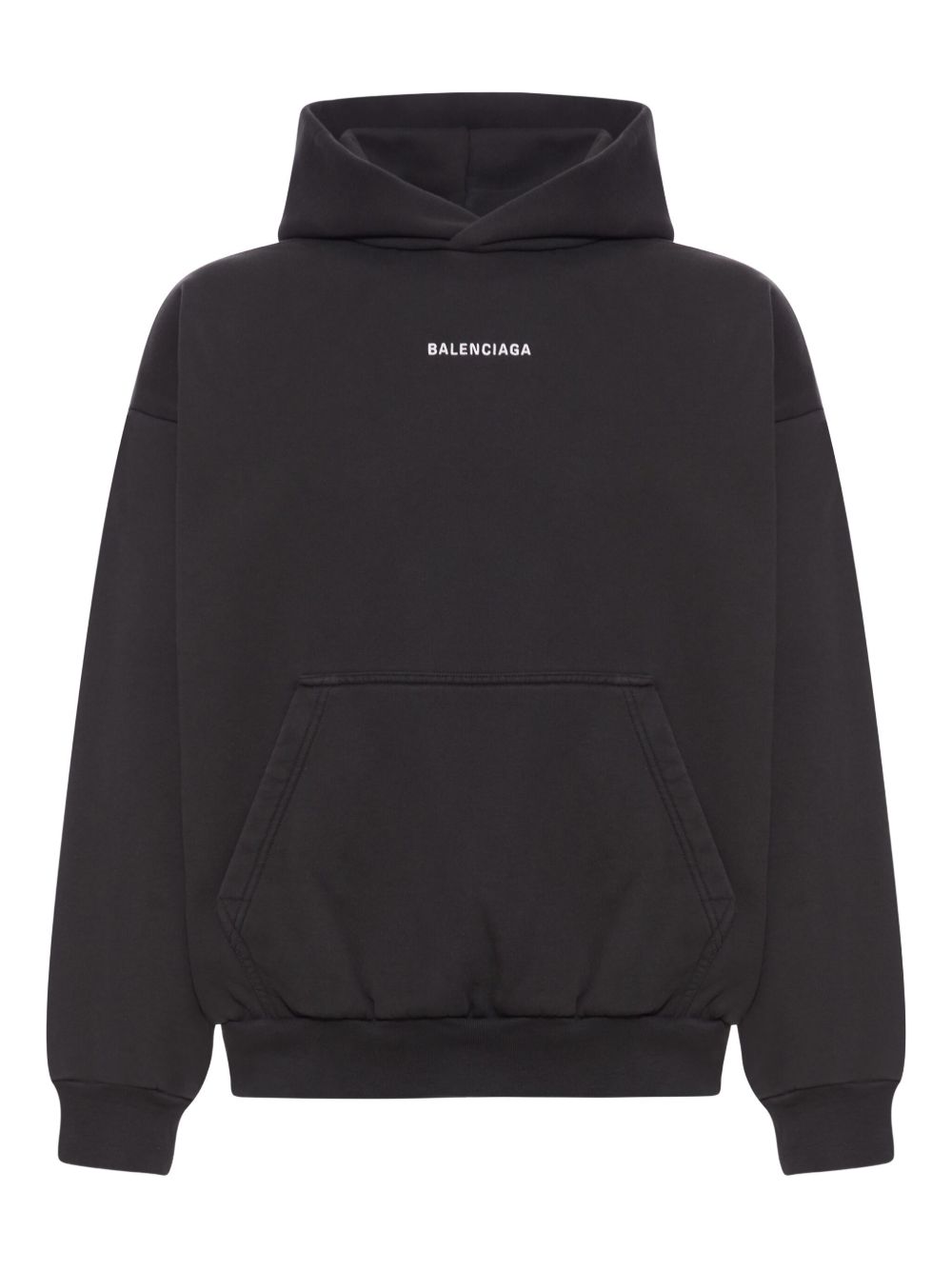 Logo-print hoodie - Black