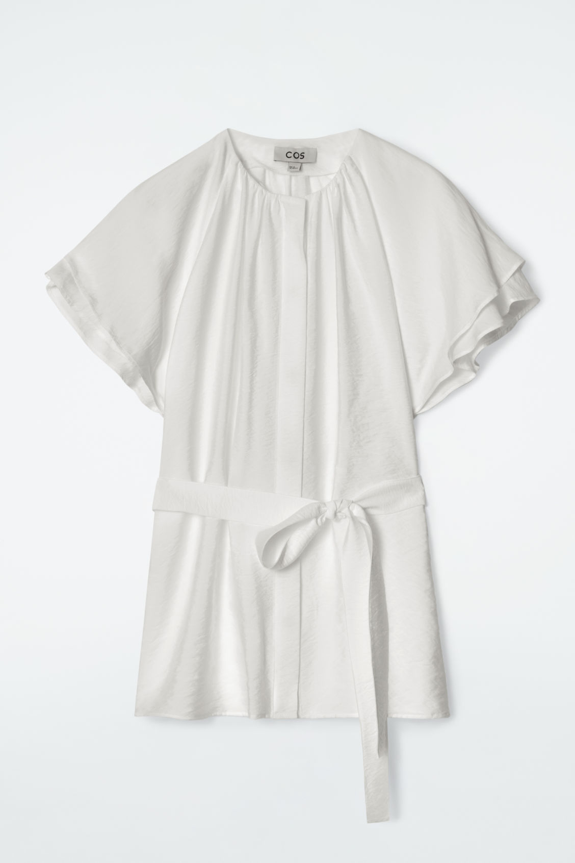 LAYERED BELTED BLOUSE