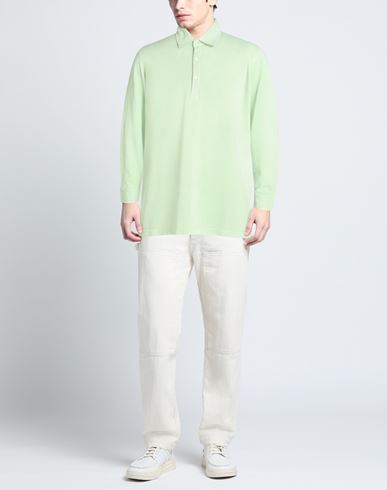 Rossopuro Man Polo shirt Light green Size 4 Cotton