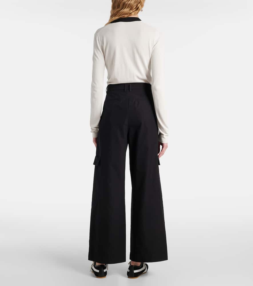 Gloria high-rise cotton cargo pants