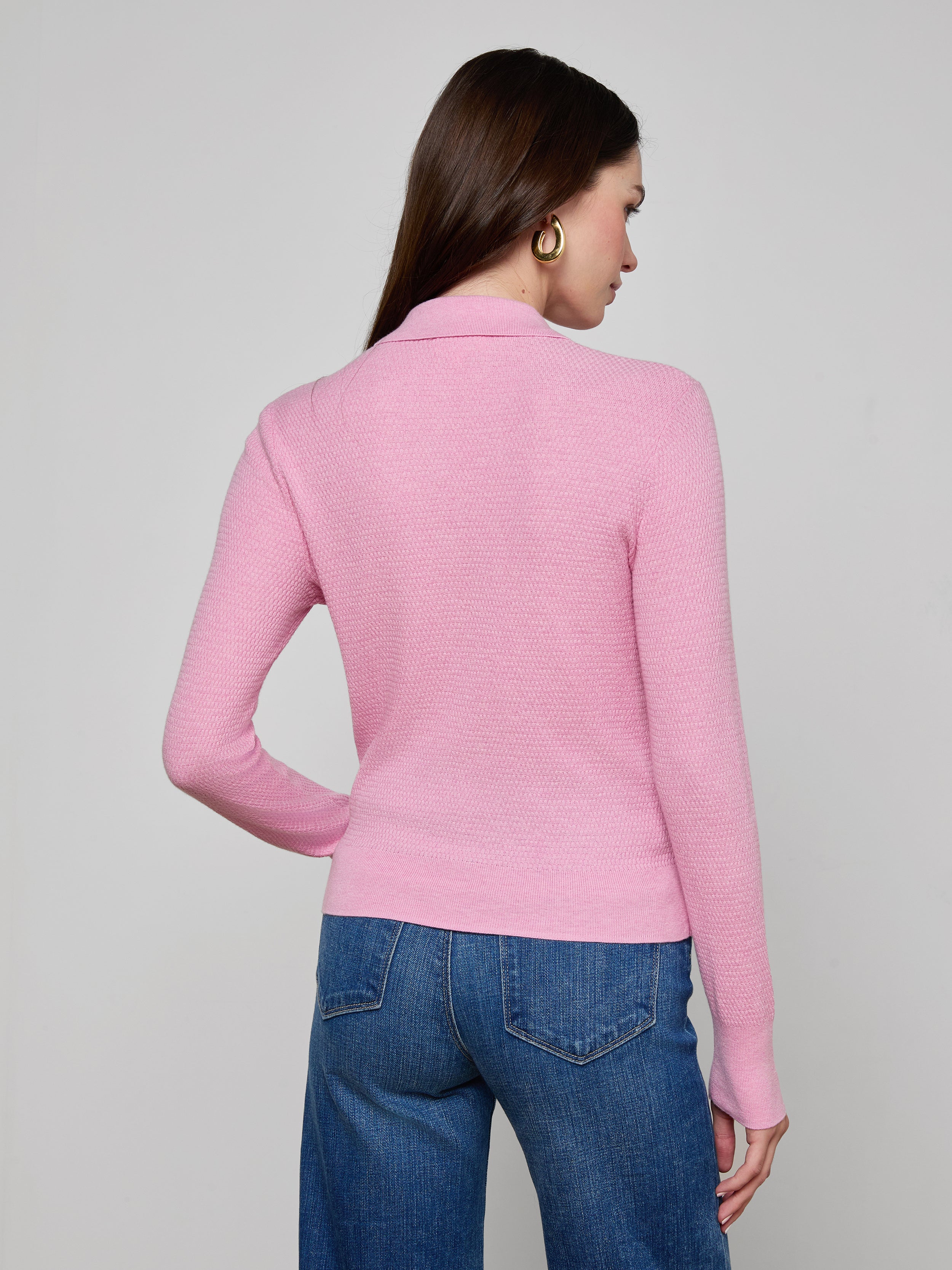 Sterling Sweater In Fondant Pink/gold Rose