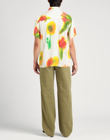 Man Shirt Pastel yellow Size L Viscose