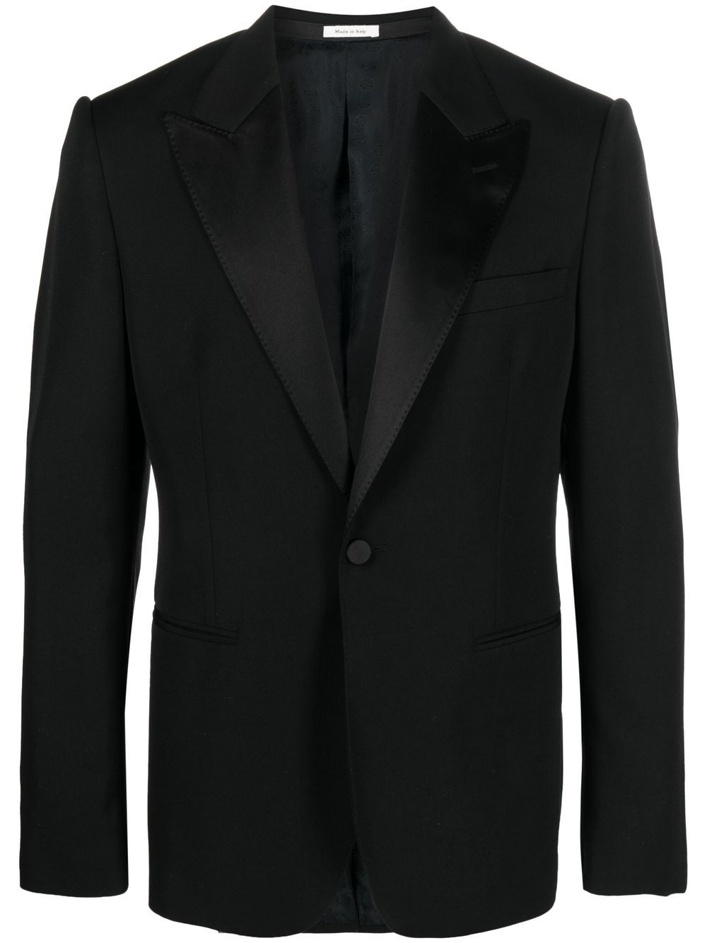 Silk lapels blazer - Black
