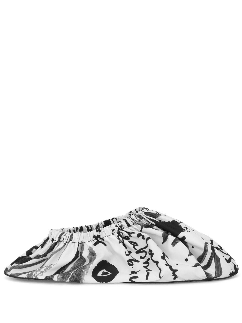 Abstract-print slip-on shoes - White