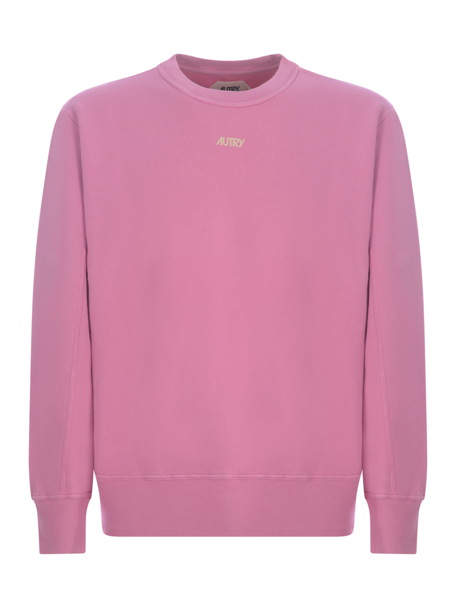 Logo-print cotton sweatshirt - Pink