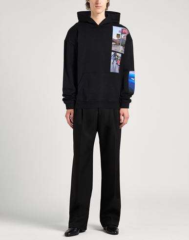 Man Sweatshirt Black Size L Cotton