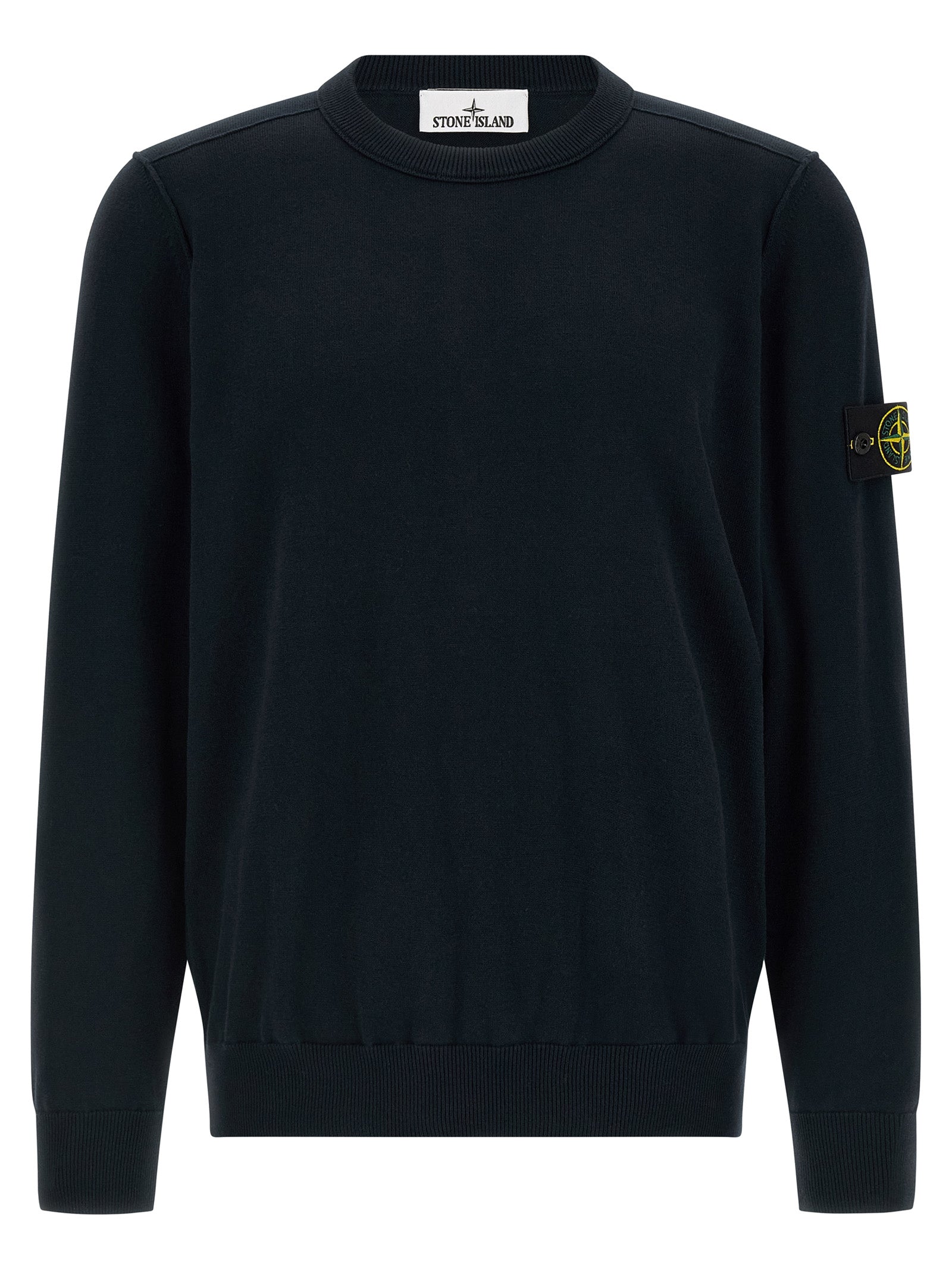 Organic Cotton Crew Neck Sweater — Navy
