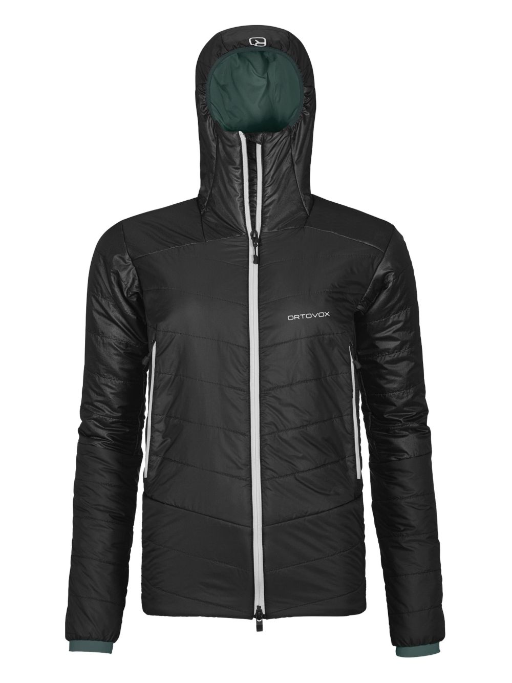 ORTOVOX logo-print ski jacket - Black