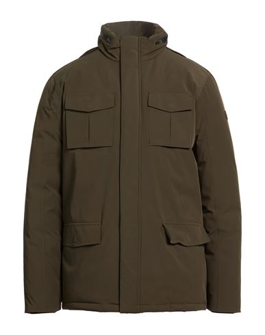 Man Jacket Military green Size M Nylon, Elastane