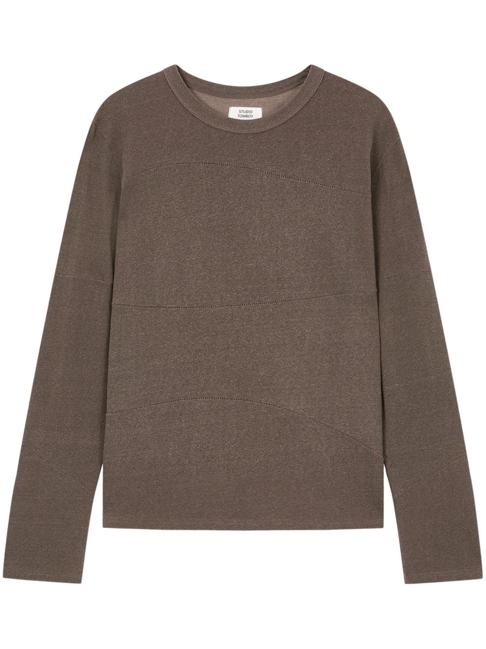 Seam detailing t-shirt - Brown