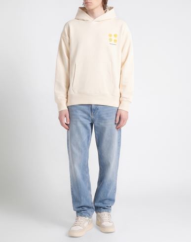 Man Sweatshirt Cream Size S Cotton