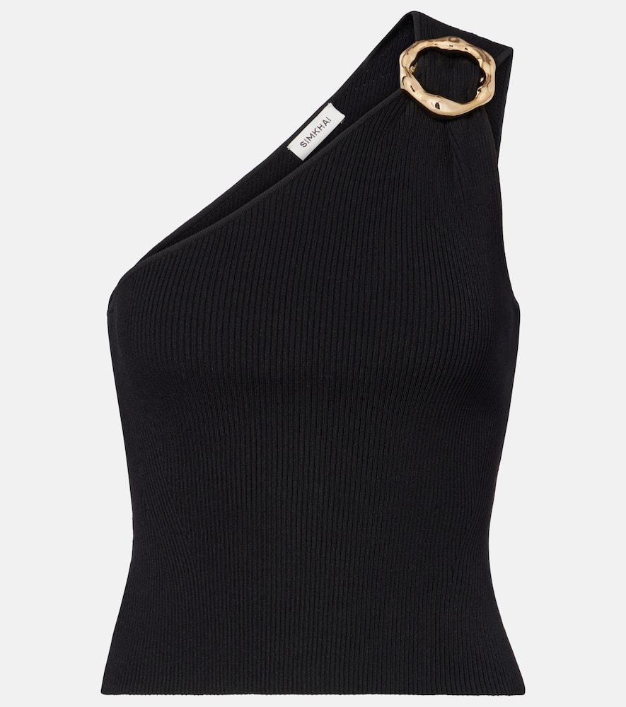 Fenix ribbed-knit one-shoulder top