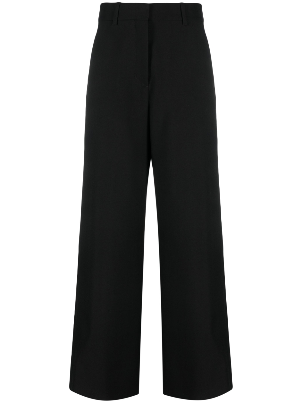 High-waisted wide-leg trousers - Black