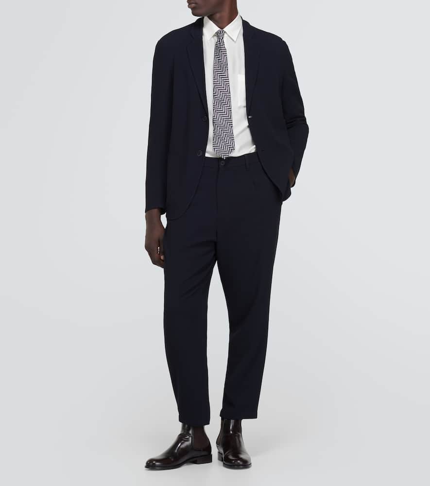 Virgin wool straight pants