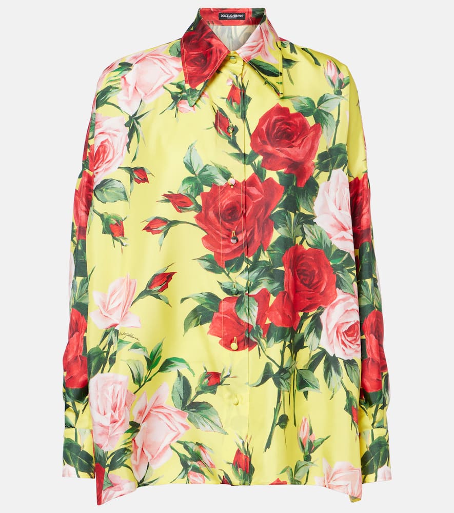 Floral silk shirt