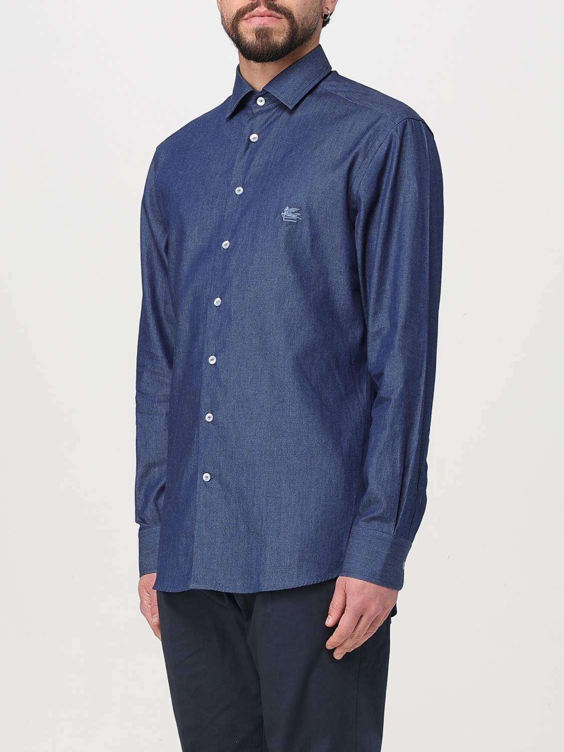 Pegaso chambray shirt - Blue