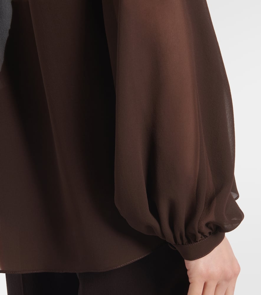 Sheer silk georgette blouse