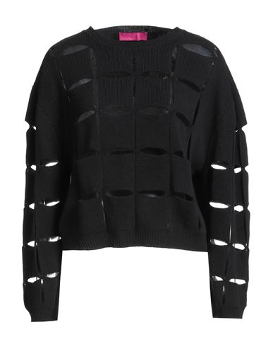 Woman Sweater Black Size L Virgin Wool