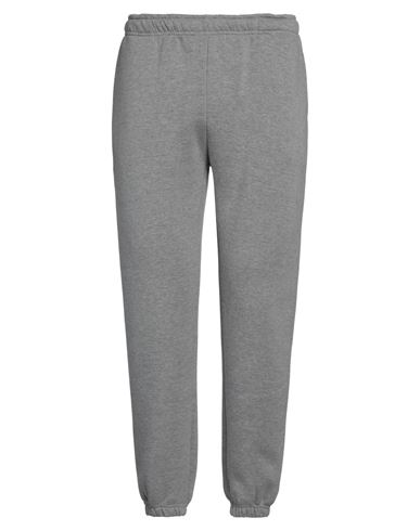 Man Pants Grey Size L Cotton, Polyester