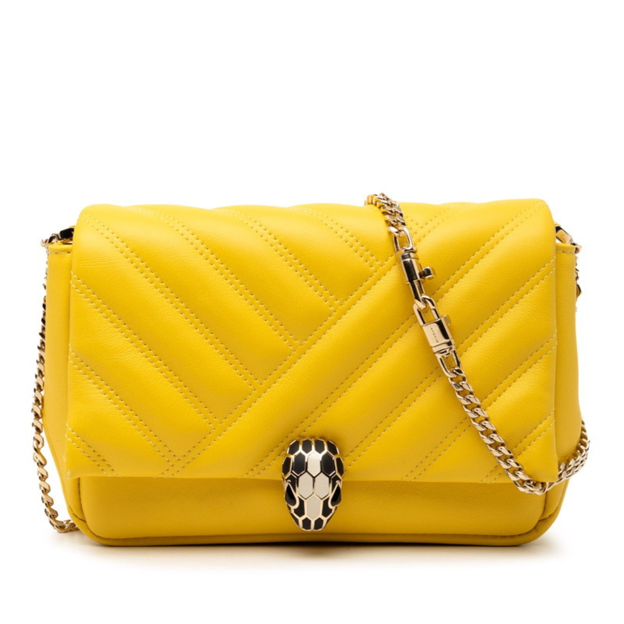 Bvlgari Yellow Leather Shoulder Bag Pre-Owned