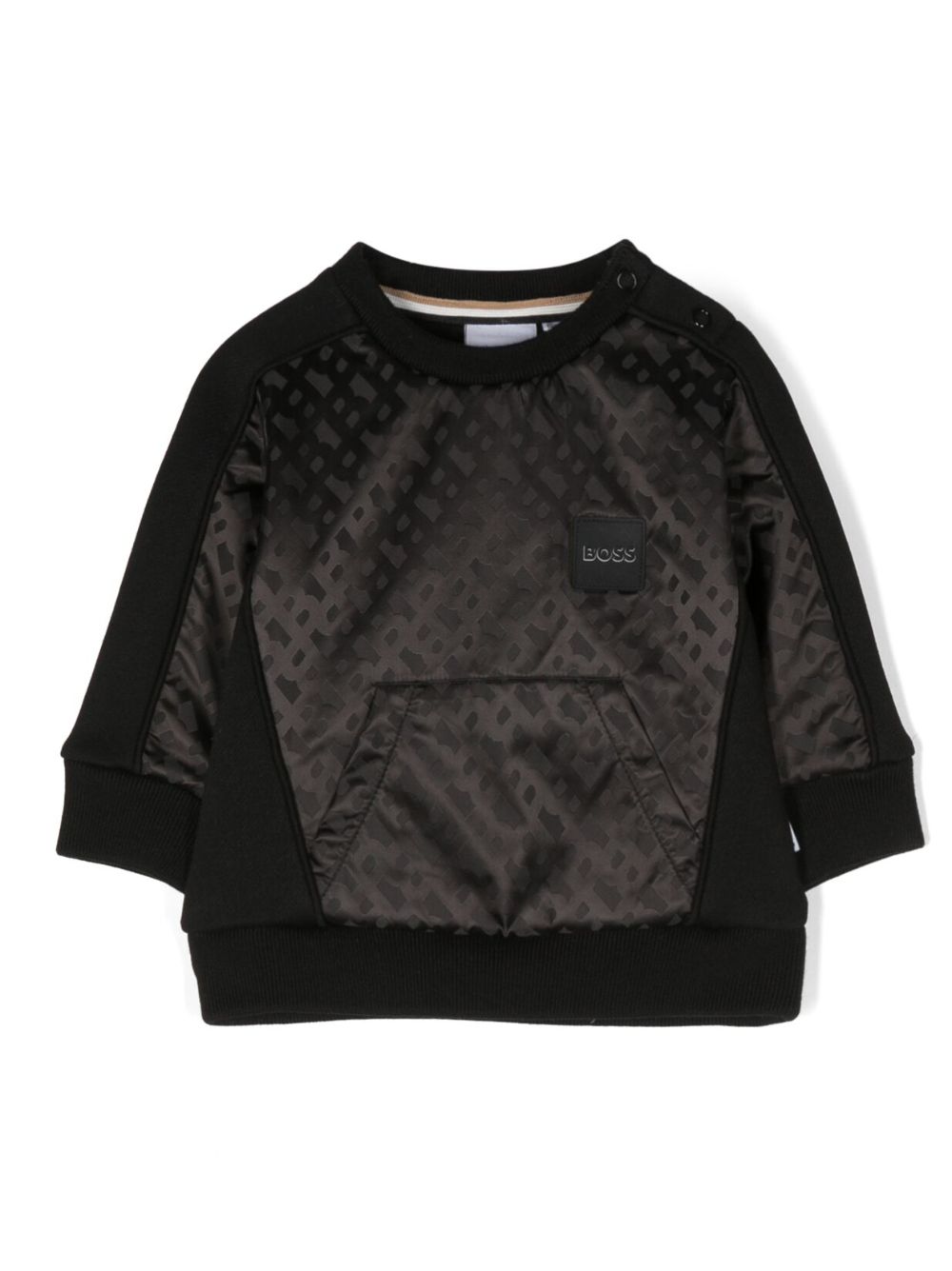 Logo-patch long-sleeve sweatshirt - Black