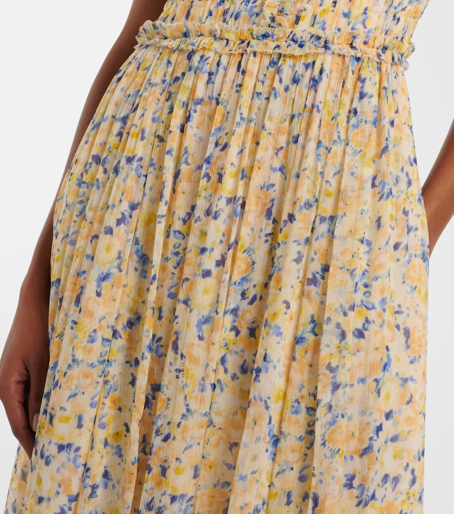 Kasia floral silk chiffon maxi dress