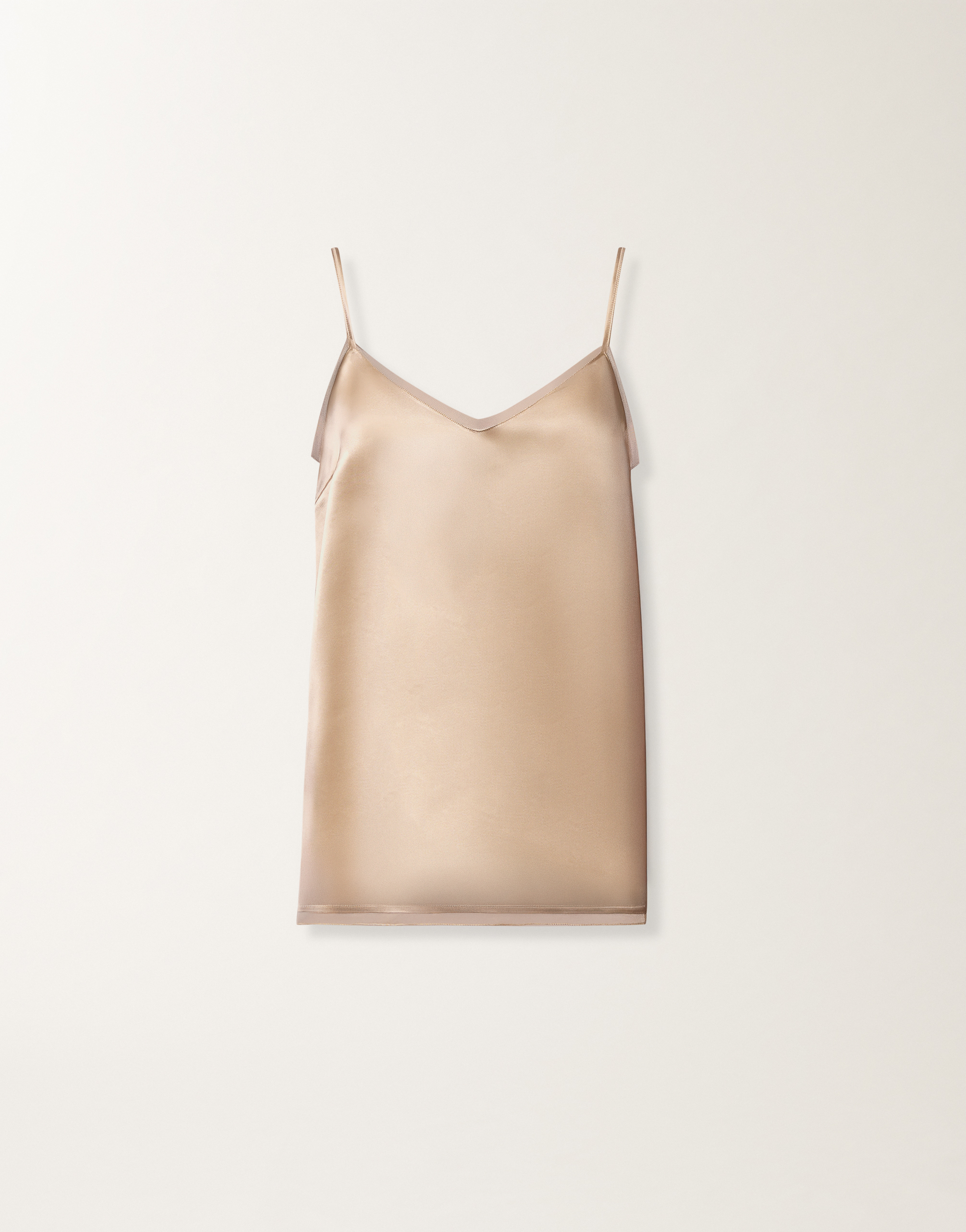 Satin lingerie top, maple