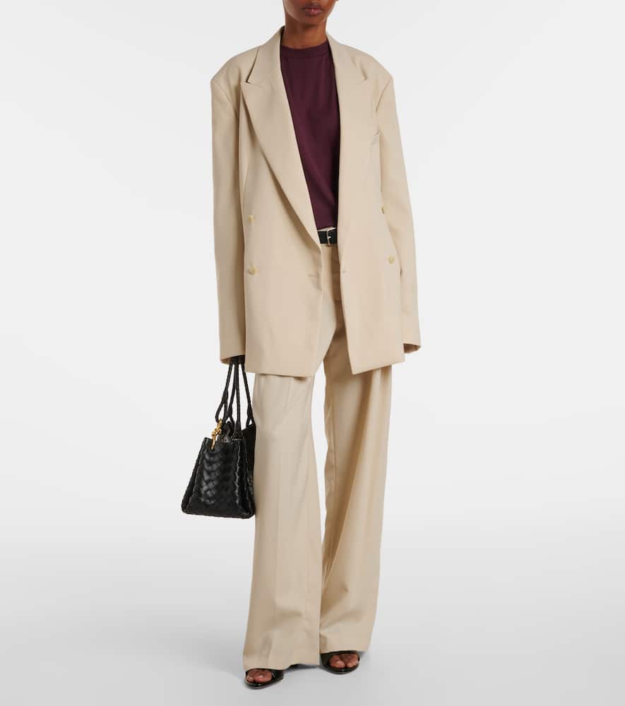 Newark double-breasted cotton blazer