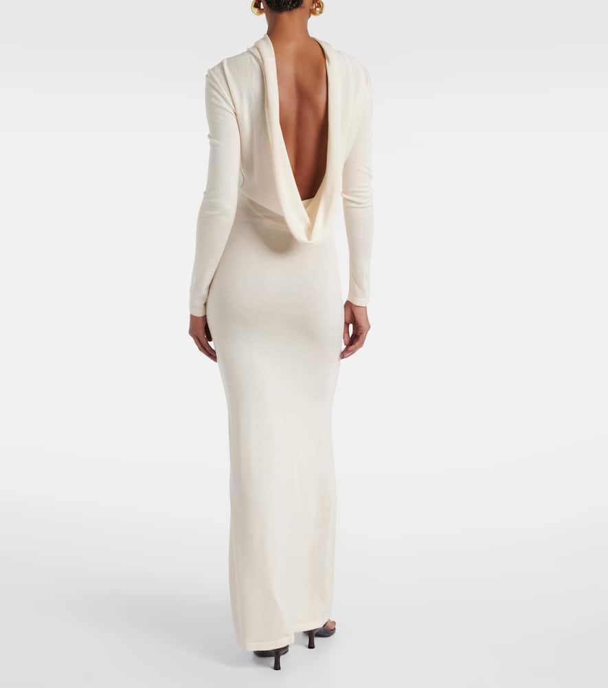 Viva knitted silk and cashmere maxi dress