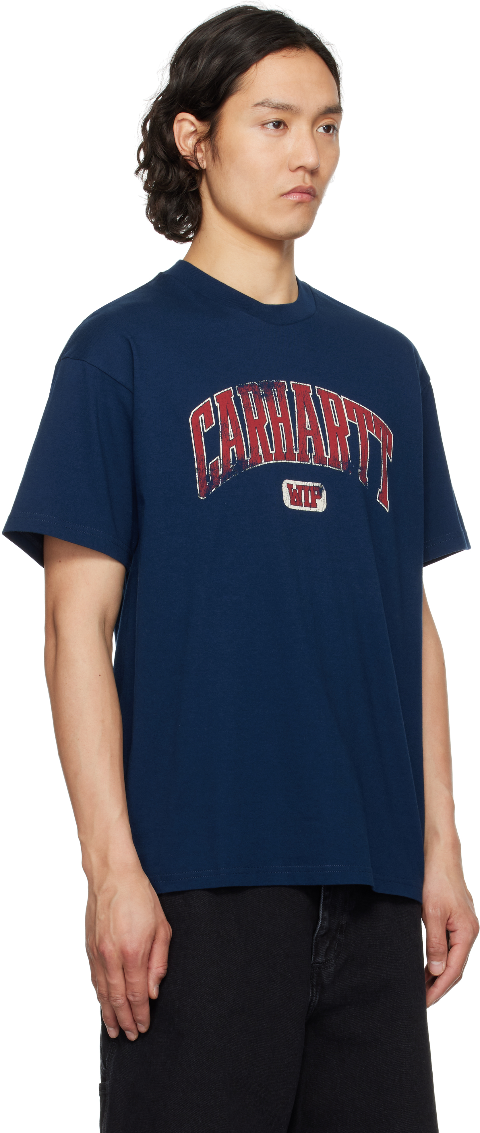 Carhartt Work In Progress Navy Lecture T-shirt
