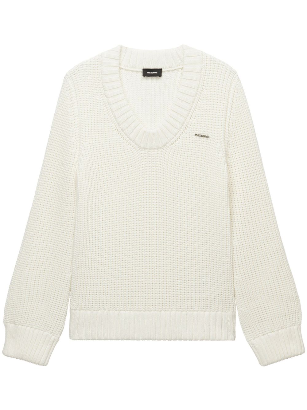 Chunky-knit jumper - White