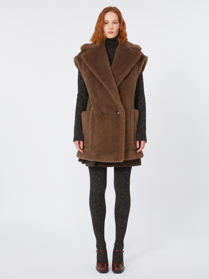 Teddy Vest In Alpaca And Wool